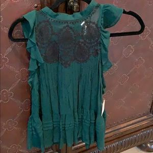 Free people NWT size L gorgeous green tank